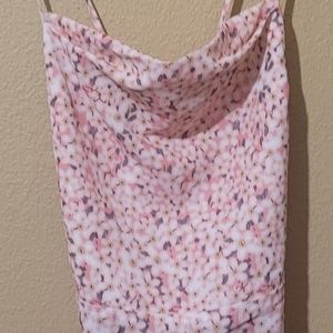 Women's S pink floral print Cami dress